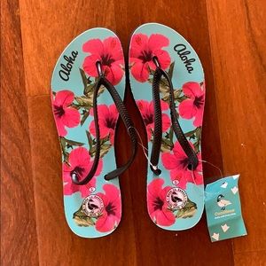 Hibiscus slippers